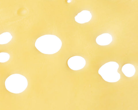 Slice of swiss cheese