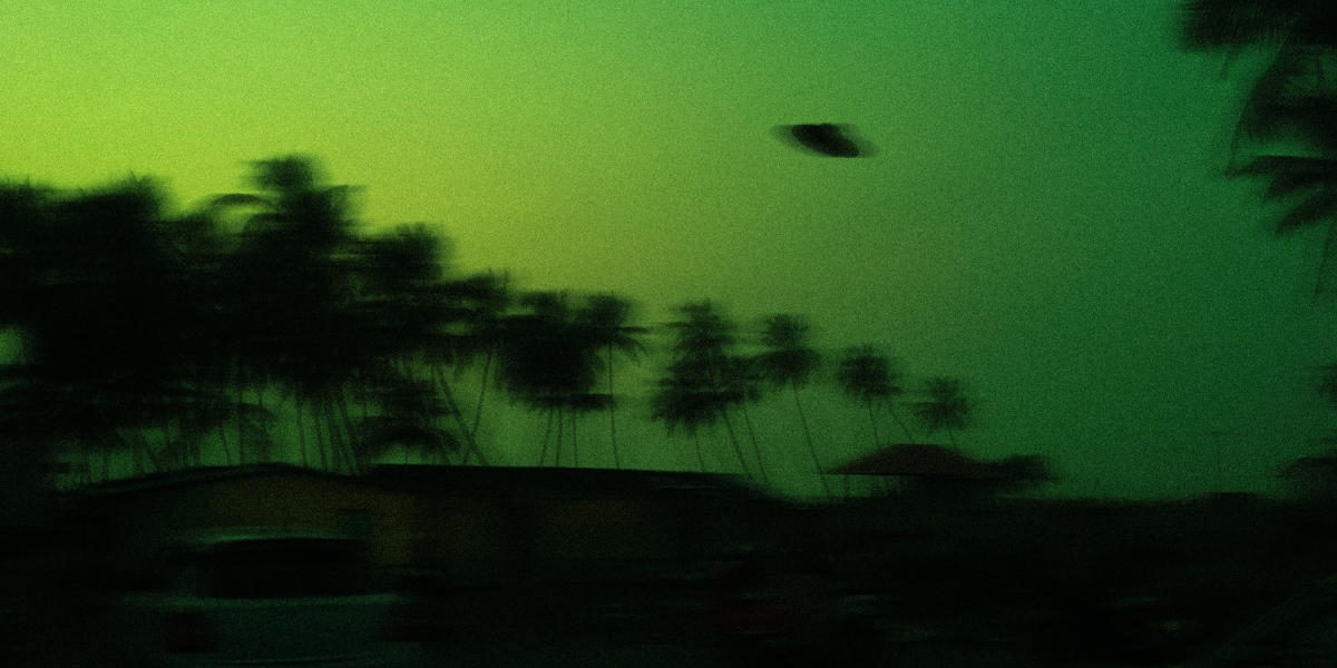UFO in night vision