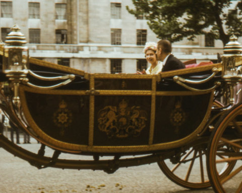 Queen Elizabeth in a carriage