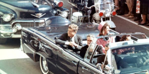 Motorcade with President John F Kennedy just prior to his assassination